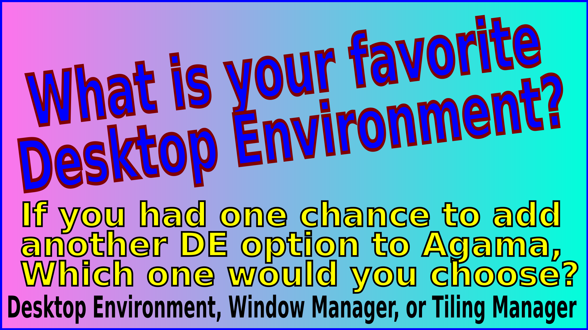 What is your preferred Desktop Environment on Linux?